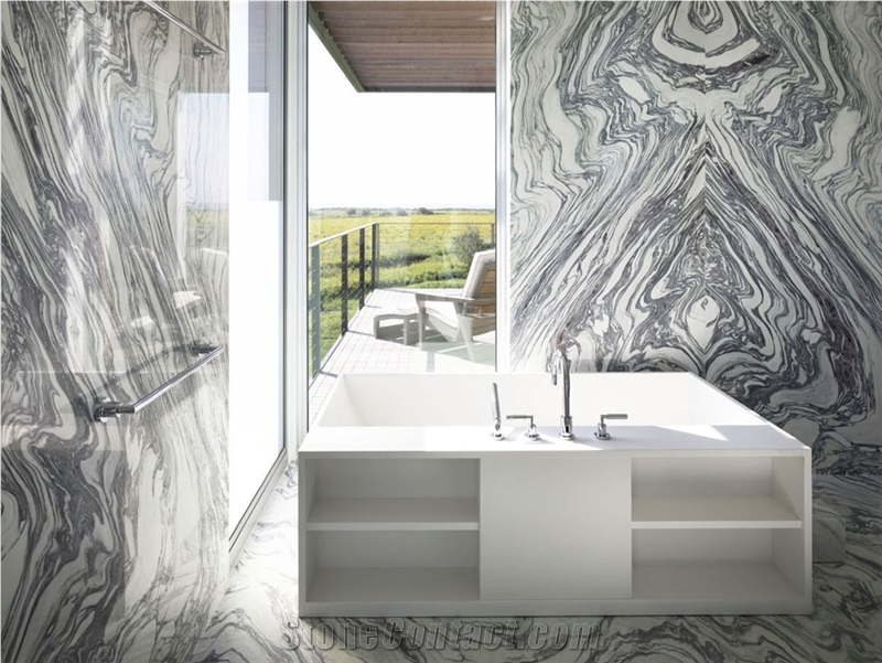 Bianco Ondulare Marble Finished Product