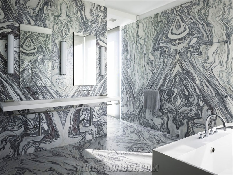 Bianco Ondulare Marble Finished Product