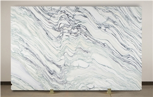 Bianco Ondulare Marble Slab
