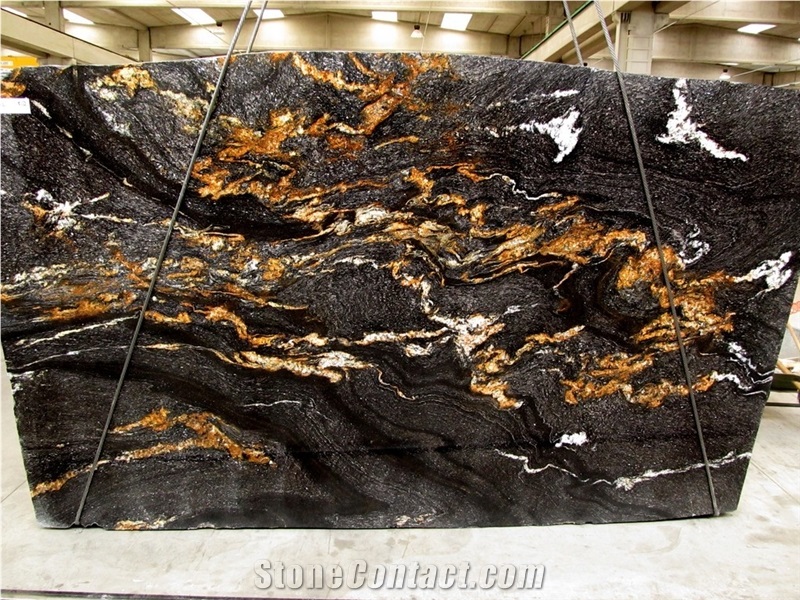 Black Fusion Granite Slab
