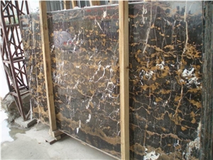 Black Gold Marble Slab