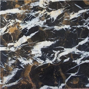 Black Gold Marble Slabs & Tiles, Pakistan Black Marble