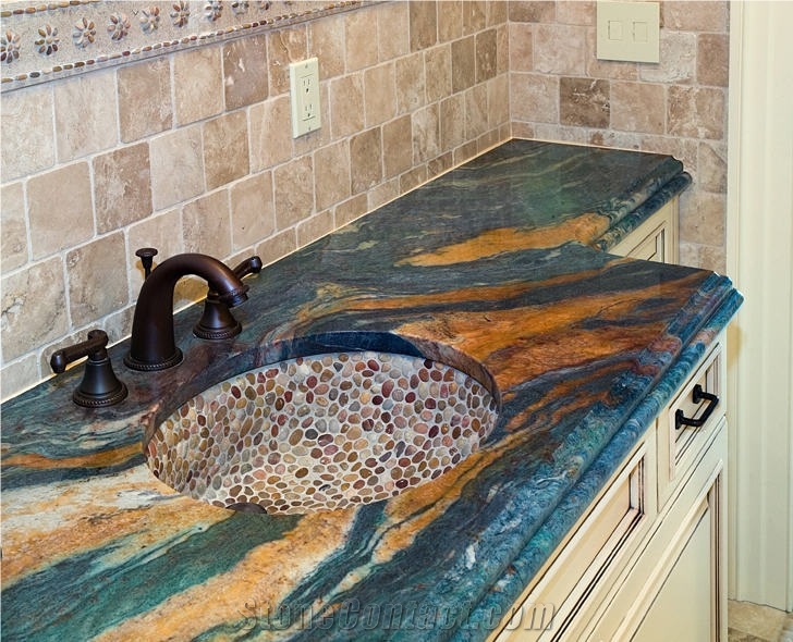 Blue Van Gogh Quartzite Finished Product