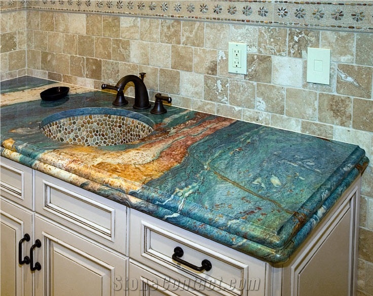 Blue Van Gogh Quartzite Finished Product
