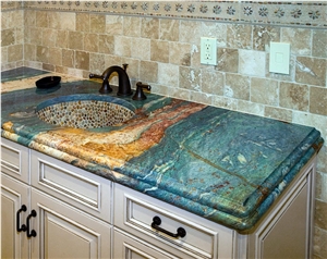 Blue Van Gogh Quartzite Finished Product
