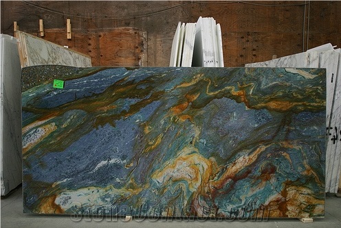 Blue Van Gogh Quartzite Slab