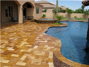 Byzantine Gold Travertine Finished Product