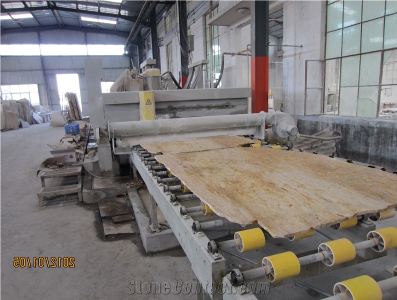 China Yellow Travertine Slab