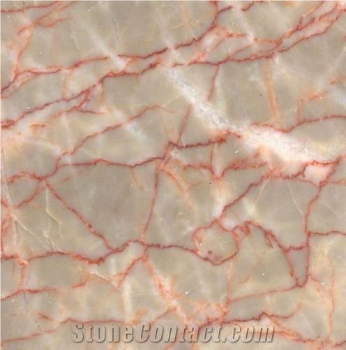 Cream Red Marble Tile