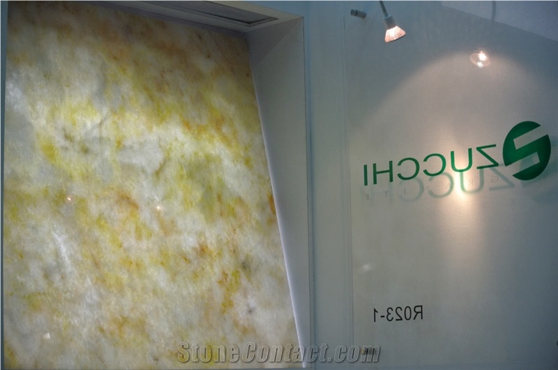 Crystal Yellow Marble Slab