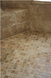 English Walnut Travertine Finished Product