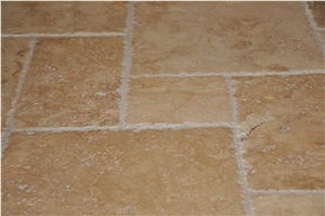 English Walnut Travertine Finished Product