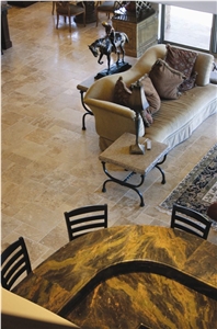 English Walnut Travertine Finished Product