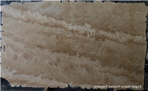 English Walnut Travertine Slab