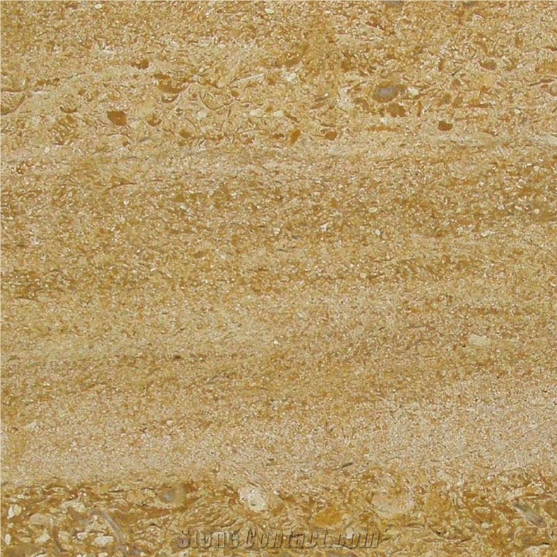 Flowery Gold Limestone Tile