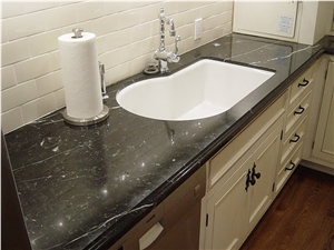 Fossil Black Marble Finished Product
