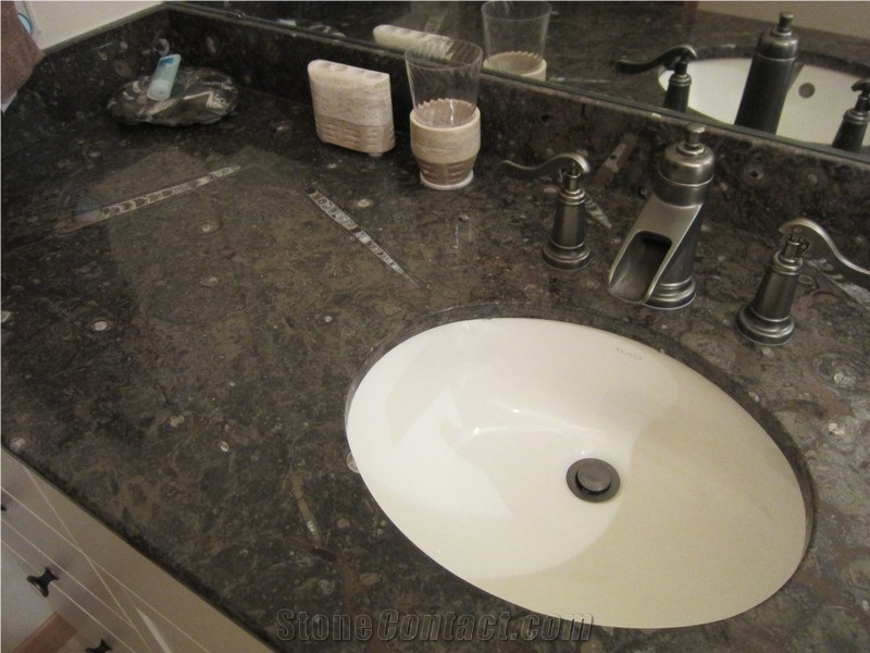 Fossil Brown Marble Finished Product
