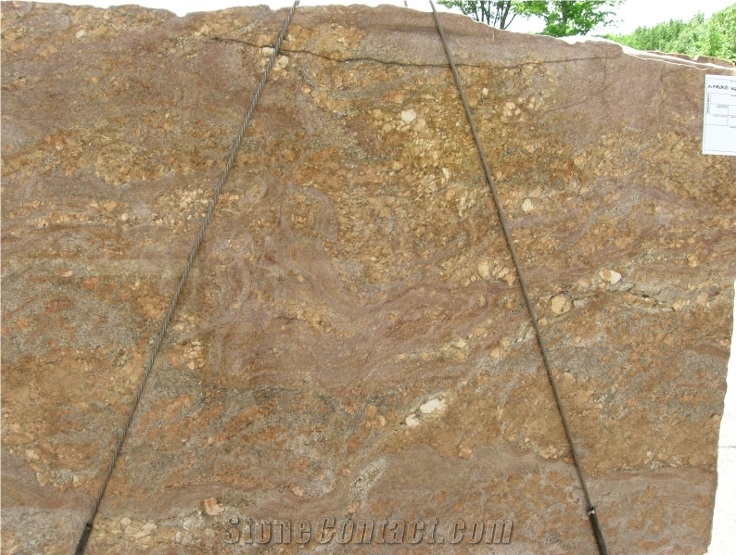 Golden Bordeaux Granite Slab