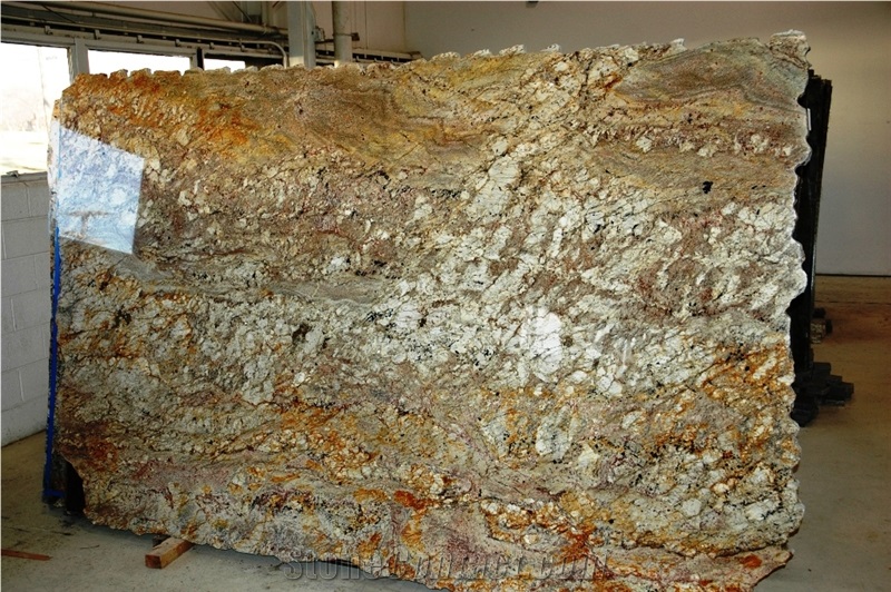 Golden Bordeaux Granite Slab