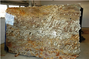 Golden Bordeaux Granite Slab