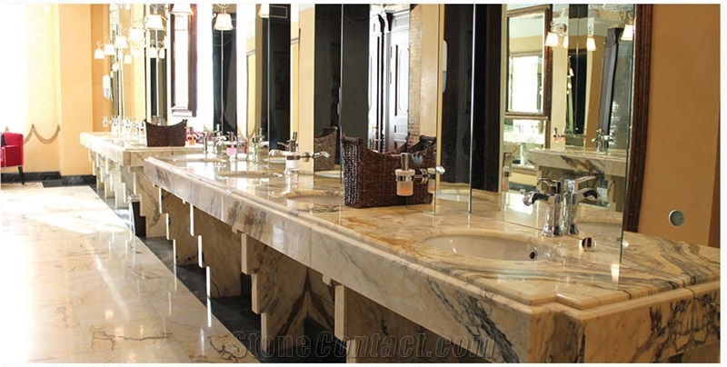 Golden Crystal White Marble Finished Product
