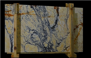 Golden Crystal White Marble Slab