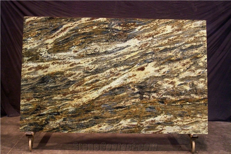 Golden Noir Granite Slab