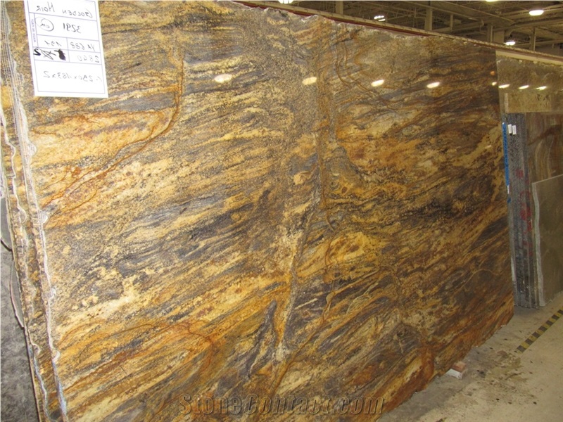 Golden Noir Granite Slab