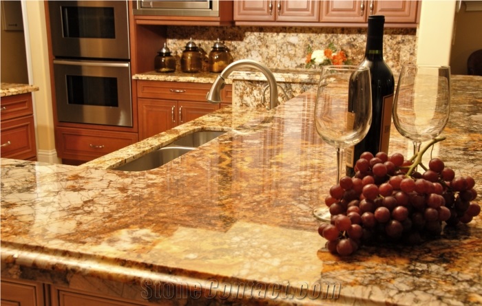 Golden Queen Granite Finished Product