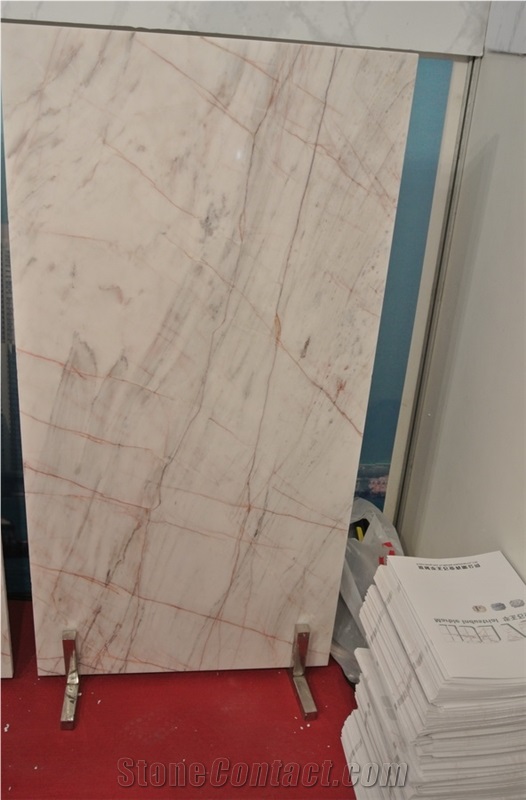 Golden Silk White Marble Slab