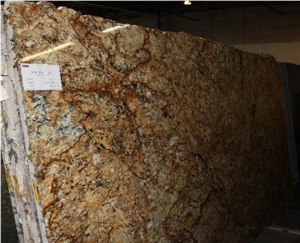 Golden Silver Granite Slab