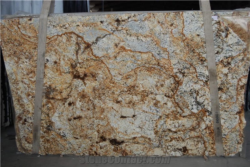 Golden Silver Granite Slab