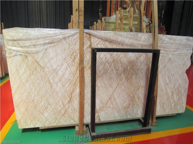 Golden Spider Marble Slab