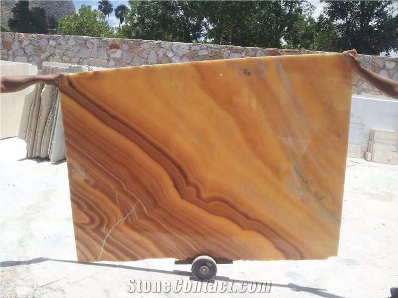 Honey Amber Onyx Slab