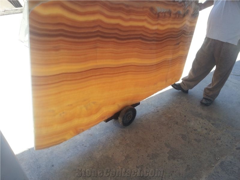 Honey Amber Onyx Slab