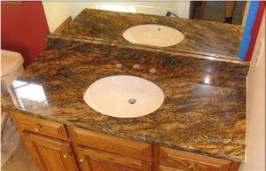 Hurricane Gold Granite Finished Product