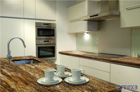 Hurricane Gold Granite Finished Product