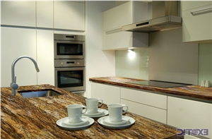 Hurricane Gold Granite Finished Product