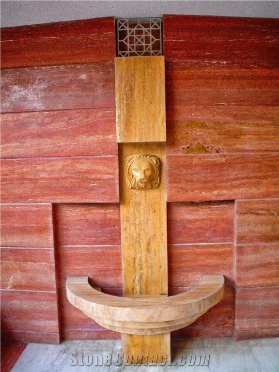 Iran Red Travertine Finished Product