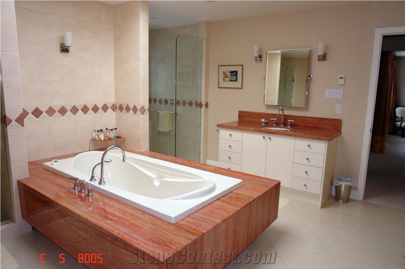 Iran Red Travertine Finished Product