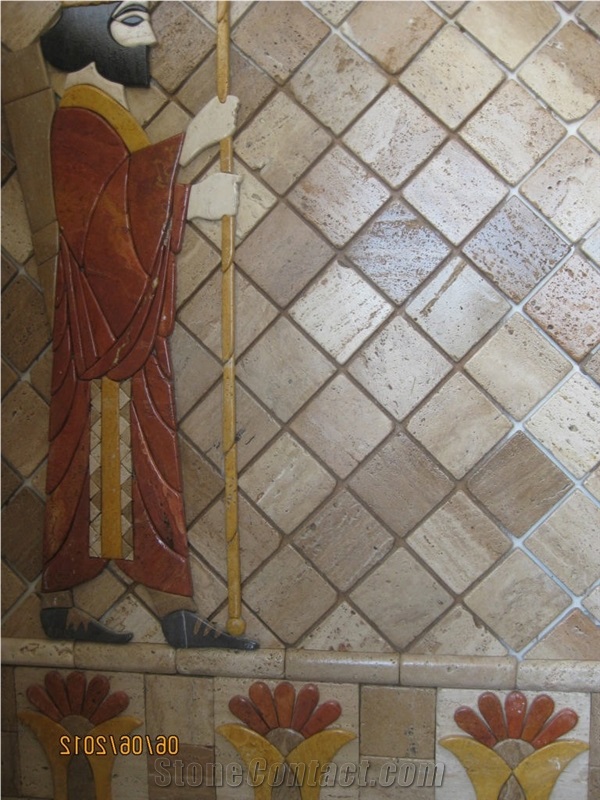 Iran Red Travertine Finished Product
