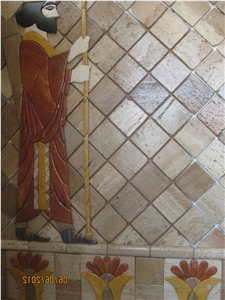 Iran Red Travertine Finished Product