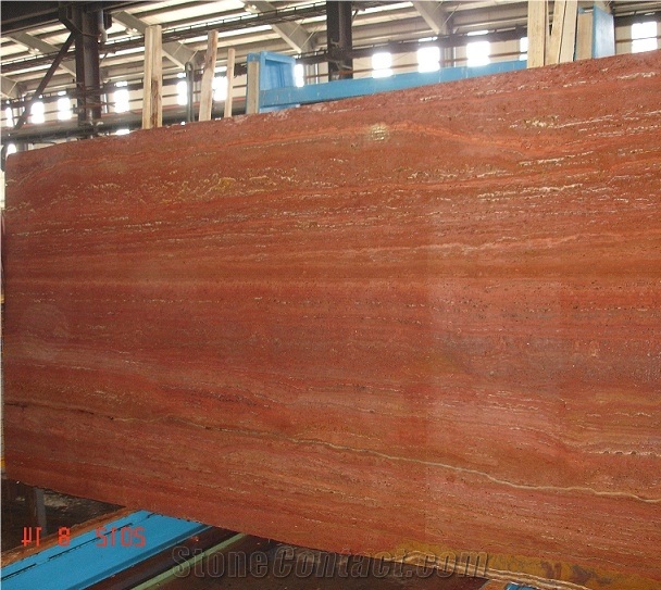 Iran Red Travertine Slab