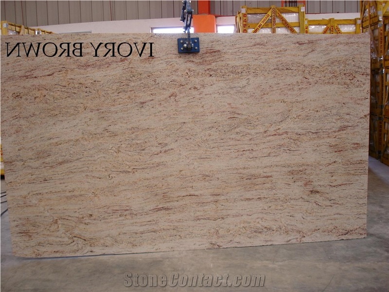 Ivory Brown Granite Slab