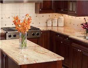 Ivory Chiffon Granite Finished Product