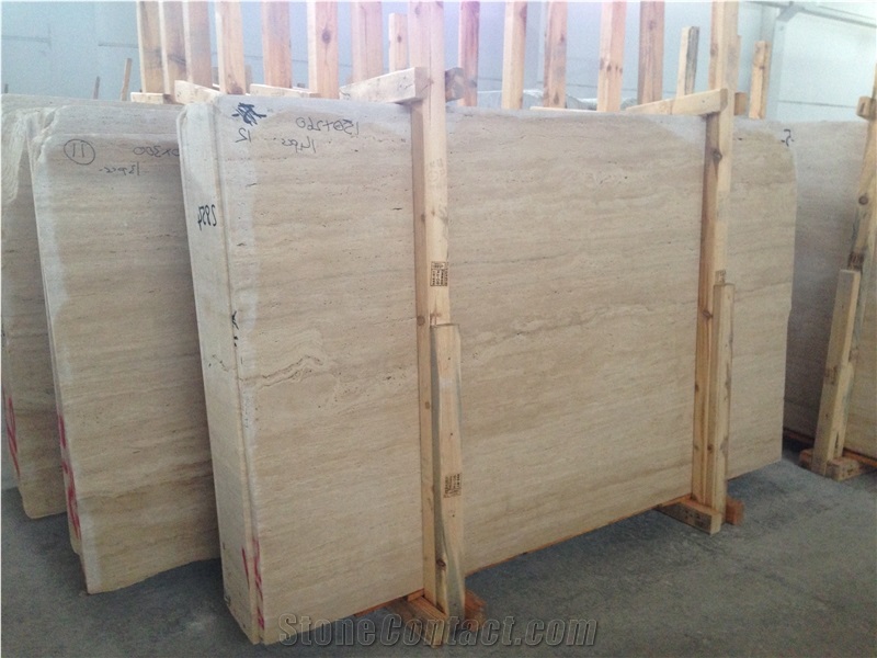 Ivory Travertine Slab