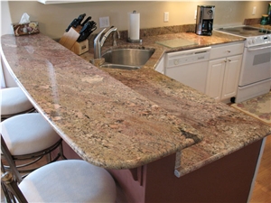 Juparana Crema Bordeaux Granite Finished Product