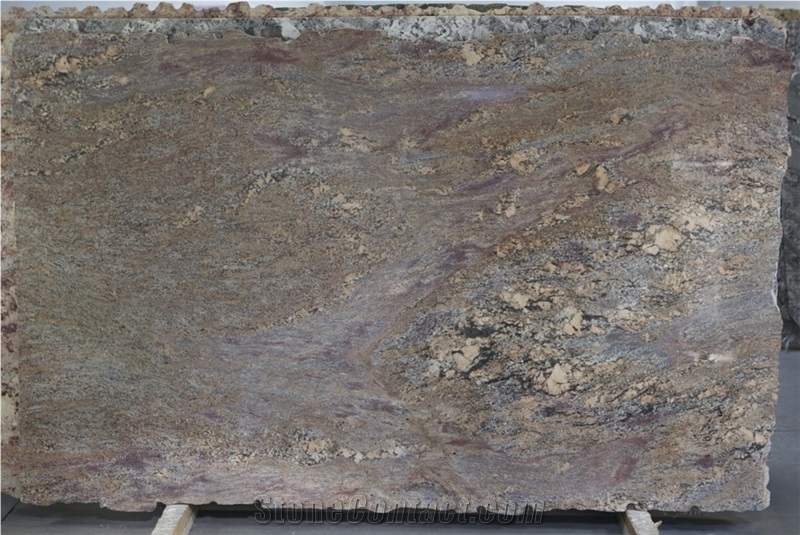 Juparana Crema Bordeaux Granite Slab