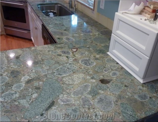 Jurassic Green Mosaic Granite Finished Product
