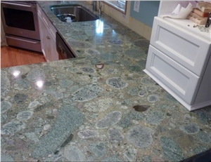 Jurassic Green Mosaic Granite Finished Product